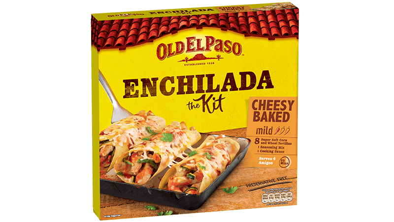 Cheesy baked enchilada kit